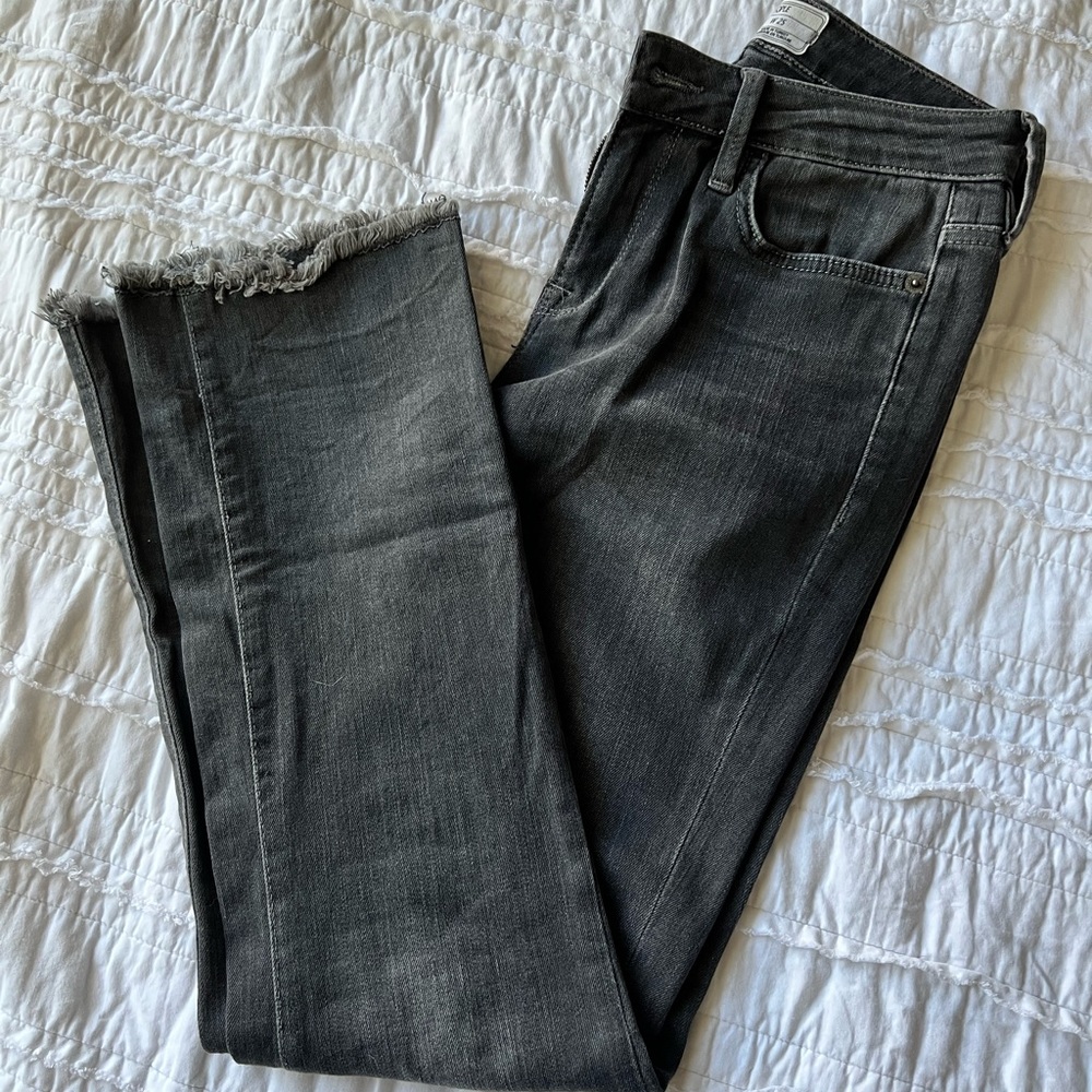 Free People Black Frayed Jeans